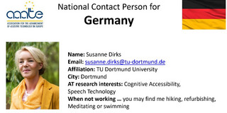 Informationen über Susanne Dirks, der nationalen Ansprechpartnerin für die AAATE