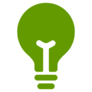 grünes Glühbirnen Icon